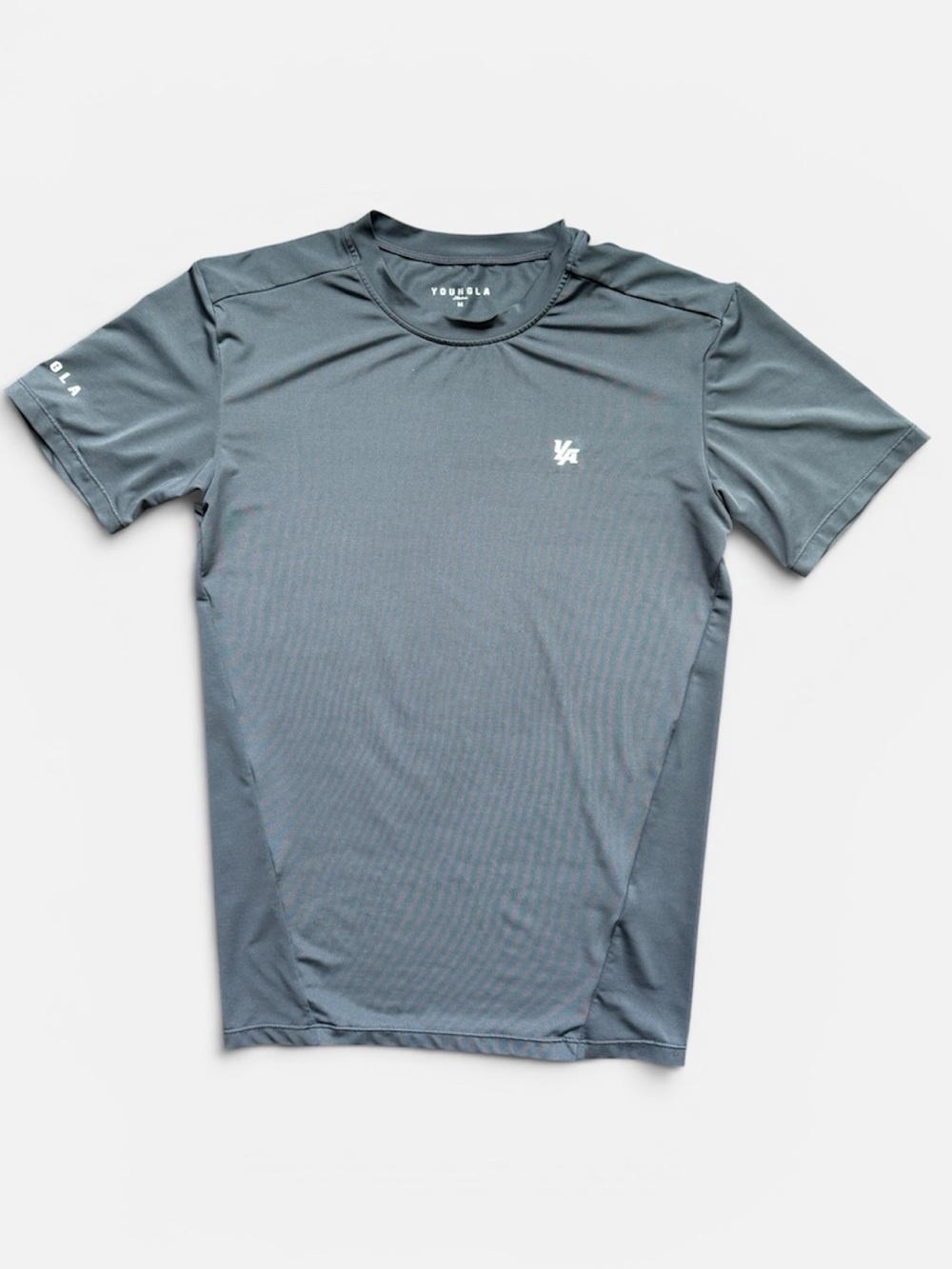 YoungLA Short-Sleeve Compression Tee in Gray